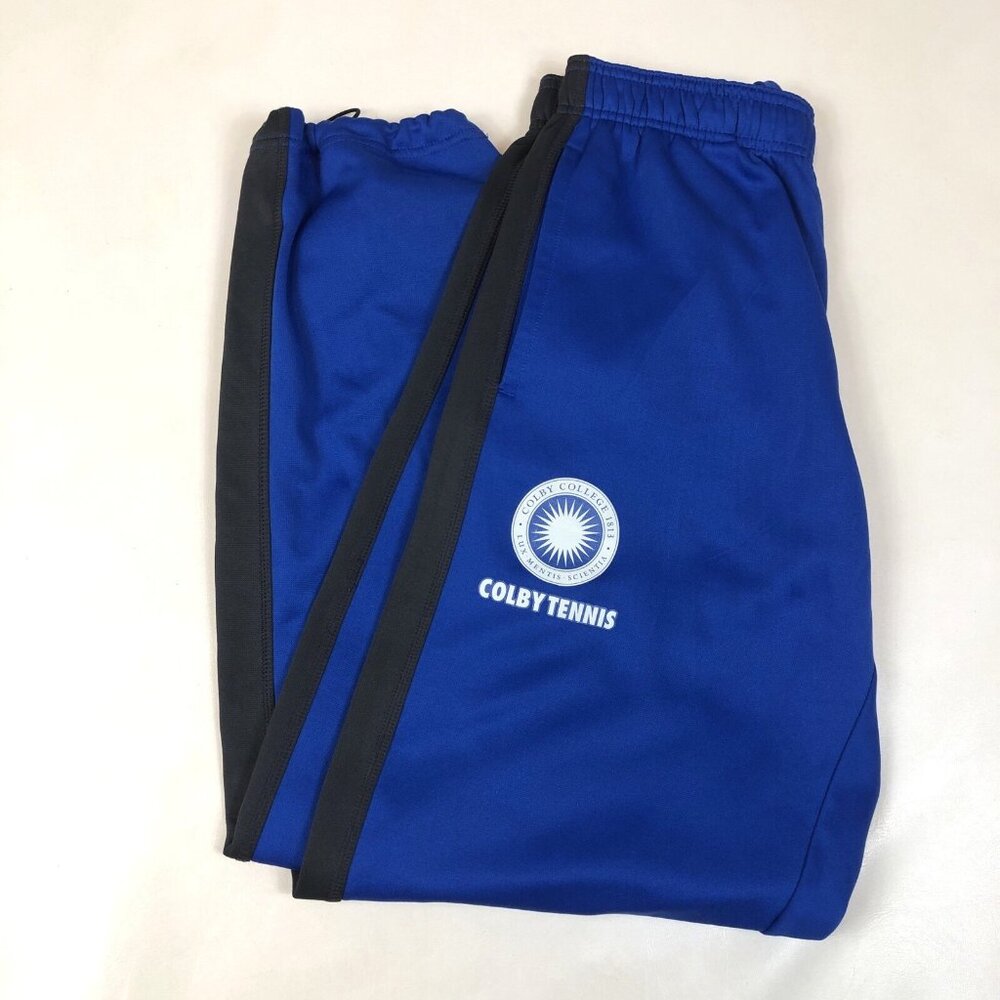 Colby College Tennis Nike Therma Fit Blue Warm Up Pants Size Medium